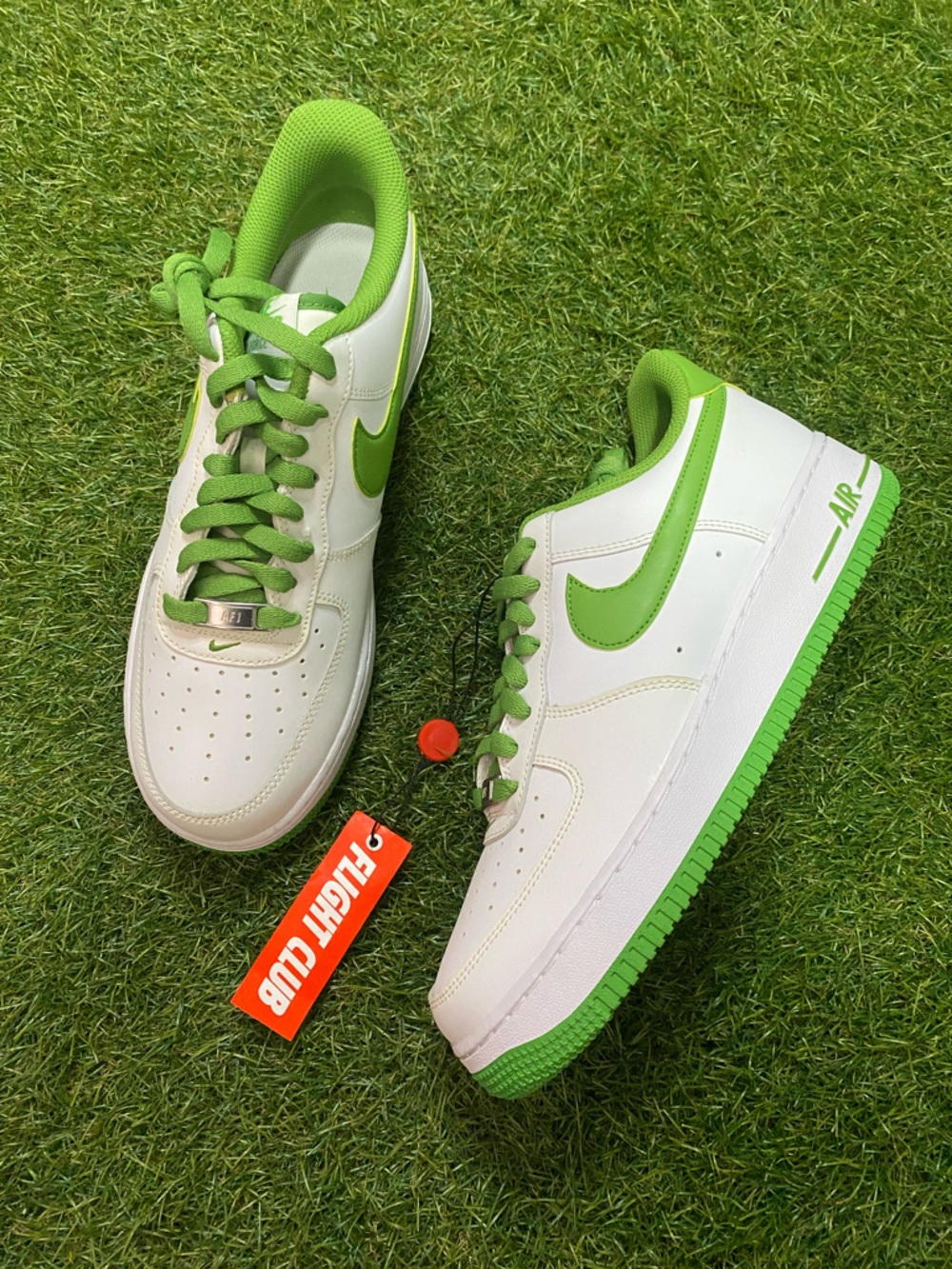 Nike White & Lime Green Low-Top Sneakers